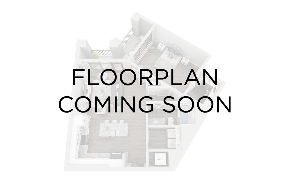 A2 - 1 bedroom floorplan layout with 1 bathroom and 576 square feet